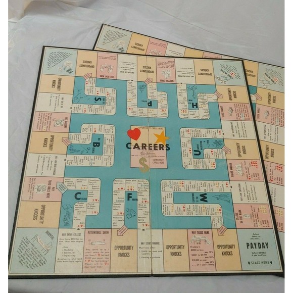 Vtg Parker Brothers Careers Board Game Of Options With Box 1958 - Picture 12 of 12
